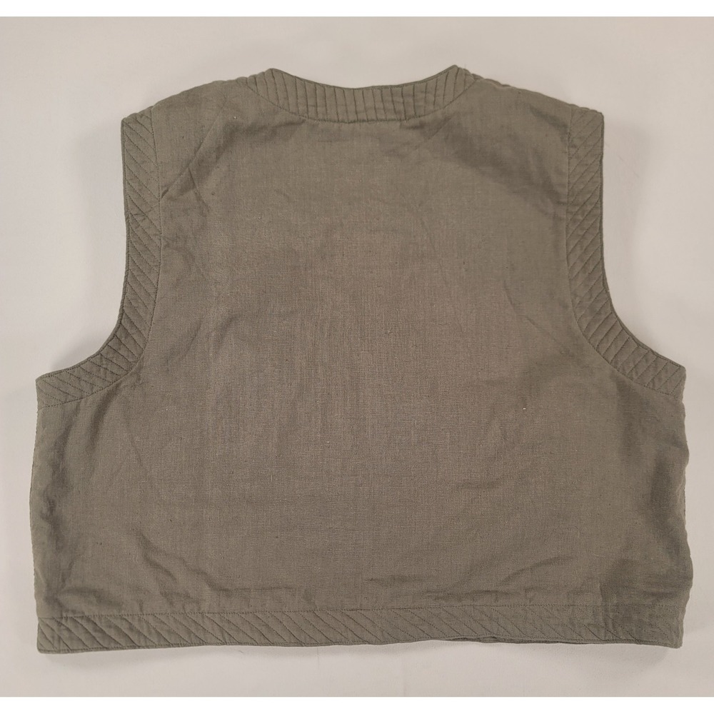 Orvis Cotton Vest L Olive Green Utility Safari Hobbitcore Ren Faire LARP - Picture 7 of 8